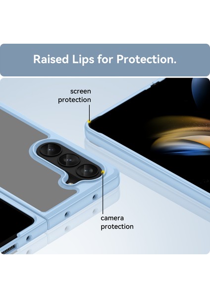 Samsung Galaxy Z Fold5 5g Cep Telefonu Geri Kapak Tpu+Akrilik Net Koruyucu Şok Geçirmez Kılıf (Yurt Dışından)