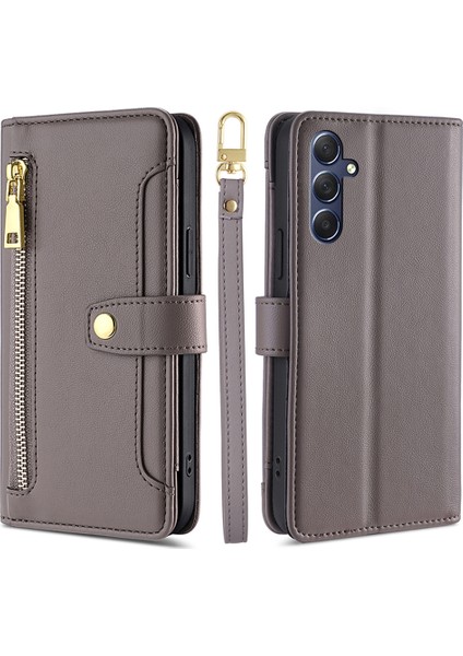 Samsung Galaxy M54 5G/F54 5g Folio Flip Stand Cüzdan Kılıfı Zipper Cep Pu Deri Telefon Kapağı (Yurt Dışından) fiyatları