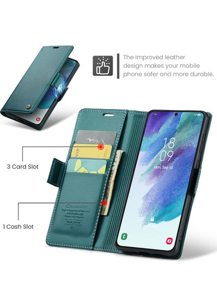 Samsung Galaxy S21 Fe 5g Pu Deri Cüzdan Telefon Kapağı Rfıd Engelleme Stand Kılıfı (Yurt Dışından) indirimleri