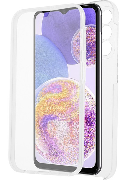 Samsung Galaxy A24 4g Şok Geçirmez Telefon Kasası Tpu Çerçevesi+ Akrilik Geri+ Pet Ekran Koruyucusu Temizle Kapak (Yurt Dışından)