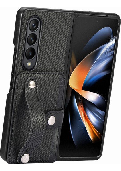 Samsung Galaxy Z Fold5 5g Kart Yuvası Telefon Kapağı, Pu Deri+Pc Bileklik Kickstand Cep Telefon Kılıfı (Yurt Dışından) fiyatları