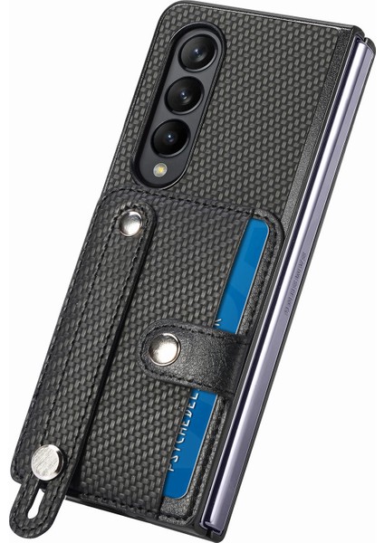 Samsung Galaxy Z Fold5 5g Kart Yuvası Telefon Kapağı, Pu Deri+Pc Bileklik Kickstand Cep Telefon Kılıfı (Yurt Dışından) indirimleri