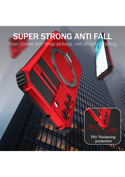 Magsafe Pc+Tpu Kickstand Telefon Kapağı ile Uyumlu Samsung Galaxy S22 5g Manyetik Kasa (Yurt Dışından) fırsatları