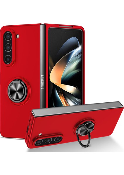 Samsung Galaxy Z Fold5 5g Yüzük Kickstand Telefon Kasası Destek Araba Montajı Sert Pc Koruyucu Kapak (Yurt Dışından)