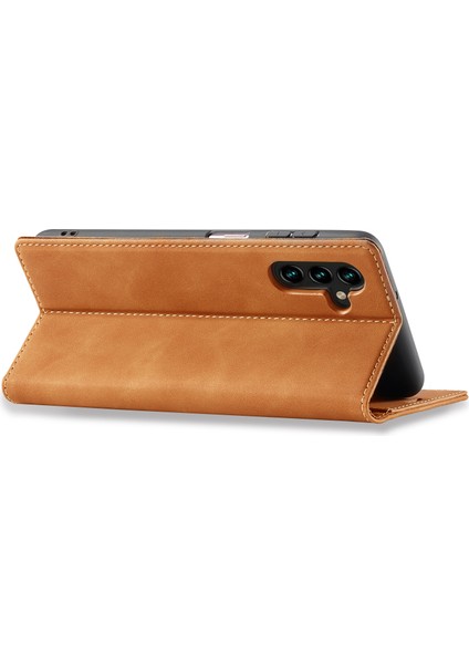Samsung Galaxy A24 4g Mikrofiber Deri Flip Case Cüzdan Stand Telefon Kapağı (Yurt Dışından)