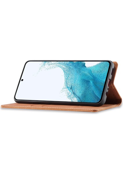 Samsung Galaxy A24 4g Mikrofiber Deri Flip Case Cüzdan Stand Telefon Kapağı (Yurt Dışından)