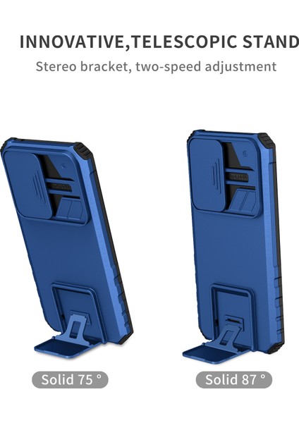 Samsung Galaxy A54 5g Kickstand Case Anti-Cratch Pc+ Tpu Telefon Koruyucusu Slayt Kamera Kapağı (Yurt Dışından)