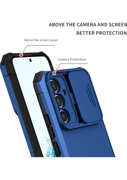 Samsung Galaxy A54 5g Kickstand Case Anti-Cratch Pc+ Tpu Telefon Koruyucusu Slayt Kamera Kapağı (Yurt Dışından)