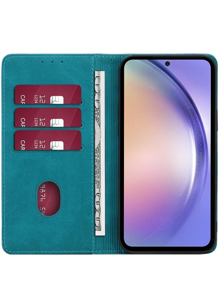 Samsung Galaxy M54 5G/F54 5g Buzağı Doku Deri Kapak Standı Cüzdan Telefon Kılıfı (Yurt Dışından)