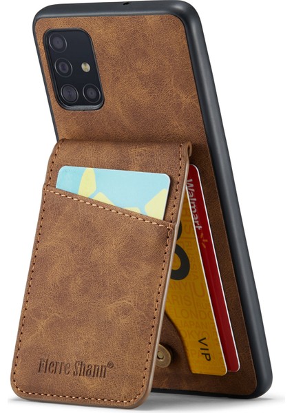 Samsung Galaxy A51 5g SM-A516 Kart Yuvaları Kickstand Pu Deri+Tpu Telefon Kılıfı (Yurt Dışından) fiyatları