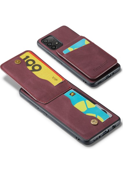 Samsung Galaxy A52 4G/5G/A52S 5g Pu Deri+Tpu Kickstand Shell Rfıd Engelleme Kart Tutucu Telefon Kılıfı (Yurt Dışından) fırsatları