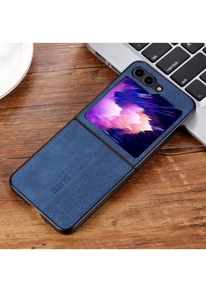 Samsung Galaxy Z Flip5 5g Baskılı Desen Telefon Kılıfı Pu Deri+ Sert Pc Ince Kapak (Yurt Dışından)