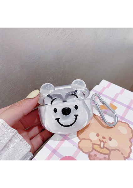 Air pods Uyumlu Şeffaf Ayıcık Pooh Air pods Kulaklık Kılıfı