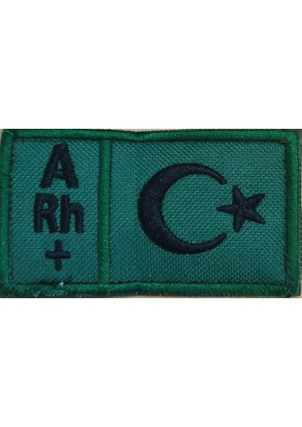 A Rh+ Nakış Yeşil Kan Grubu Patch