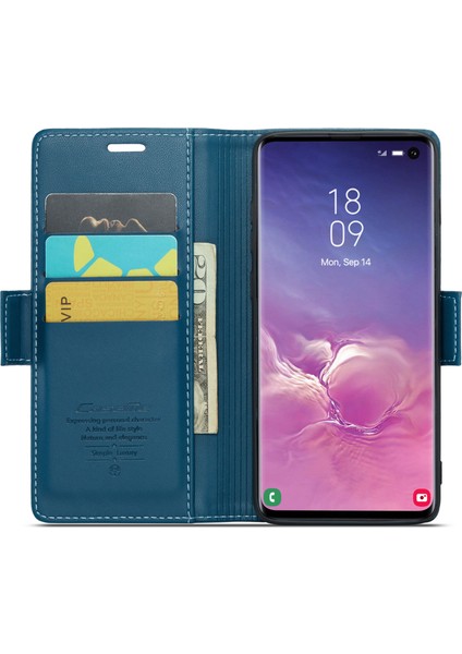Samsung Galaxy S10 Pu Deri Rfıd Engelleme Kılıfı Cüzdan Stand Telefon Kapağı (Yurt Dışından) fiyatları