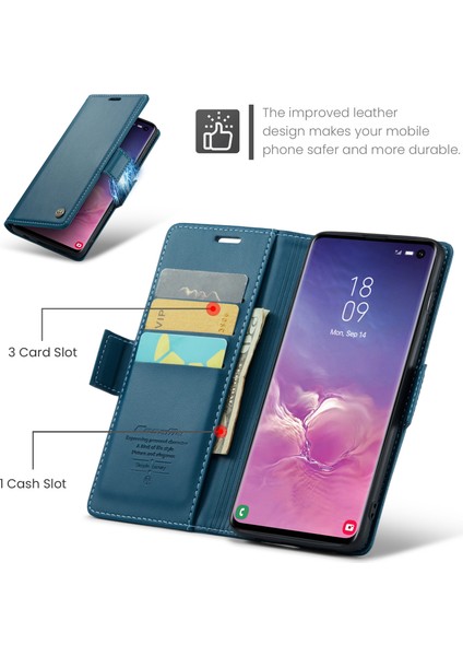 Samsung Galaxy S10 Pu Deri Rfıd Engelleme Kılıfı Cüzdan Stand Telefon Kapağı (Yurt Dışından) indirimleri