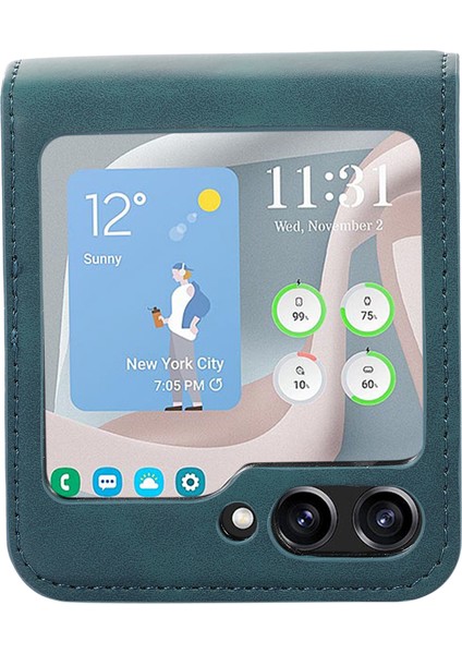 Samsung Galaxy Z Flip5 5g Kart Yuvası Telefon Kasası Şok Geçirmez Pu Deri Pc Telefon Kapağı (Yurt Dışından) fiyatları