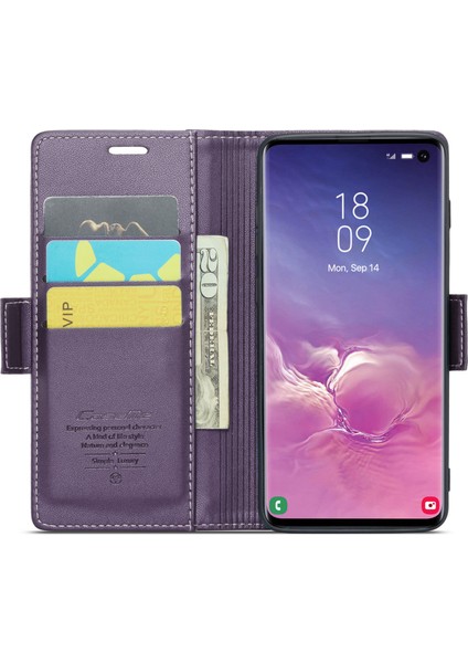 Samsung Galaxy S10 Pu Deri Rfıd Engelleme Kılıfı Cüzdan Stand Telefon Kapağı (Yurt Dışından) fiyatları