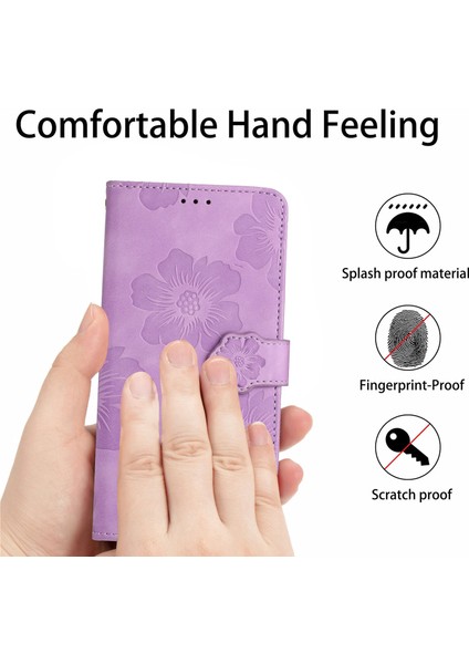 Samsung Galaxy A13 4g Finger Anti-Fingerprint Telefon Kapağı Standı Pu Deri Kılıf Kabuğu (Yurt Dışından) fiyatları