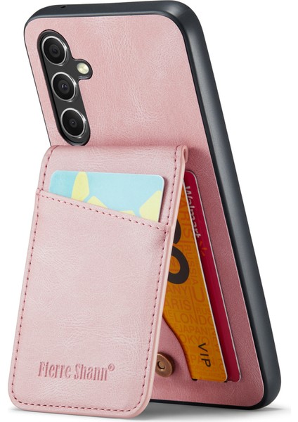 Samsung Galaxy A54 5g Pu Deri+Tpu Telefon Kickstand Cover Kart Yuvaları Geri Kılıf (Yurt Dışından)
