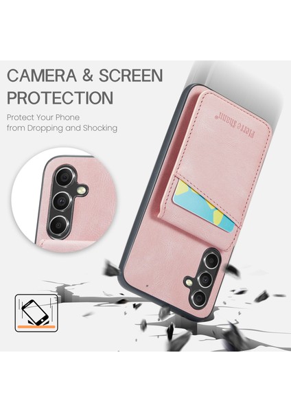 Samsung Galaxy A54 5g Pu Deri+Tpu Telefon Kickstand Cover Kart Yuvaları Geri Kılıf (Yurt Dışından)