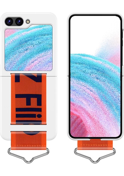 Samsung Galaxy Z Flip5 5g Sert Pc Telefon Kapağı B-Şekilli Halka Tutucu ile Koruyucu Kasa (Yurt Dışından)