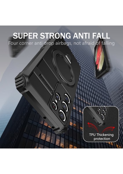Samsung Galaxy S21 Ultra 5g Manyetik Kickstand Case Pc+Tpu Çizik Dirençli Telefon Kapağı (Yurt Dışından) fırsatları