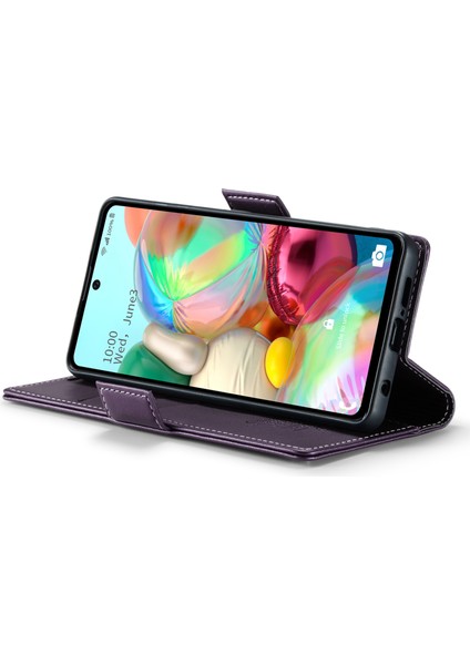 Samsung Galaxy A71 4g SM-A715 Pu Deri Stand Telefon Kılıfı Rfıd Engelleme Cüzdan Kapağı (Yurt Dışından) fırsatları