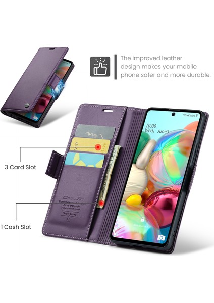 Samsung Galaxy A71 4g SM-A715 Pu Deri Stand Telefon Kılıfı Rfıd Engelleme Cüzdan Kapağı (Yurt Dışından) indirimleri