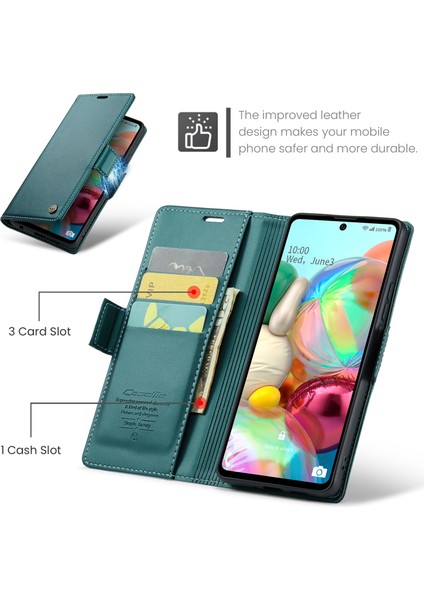 Samsung Galaxy A71 4g SM-A715 Pu Deri Stand Telefon Kılıfı Rfıd Engelleme Cüzdan Kapağı (Yurt Dışından) indirimleri