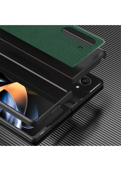 Samsung Galaxy Z Fold5 5g Litchi Doku Pu Deri Kaplamalı Pc Telefon Kapağı Telefon Kılıfı (Yurt Dışından) fırsatları