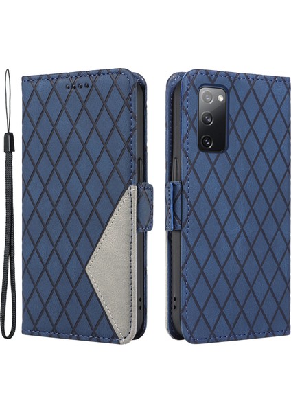 Samsung Galaxy S20 FE/S20 Fe 5G/S20 Fe 2022/S20 Lite Deri Kılıf Renklemli Rhombus Baskalı Stand Telefon Kapağı (Yurt Dışından) fiyatları
