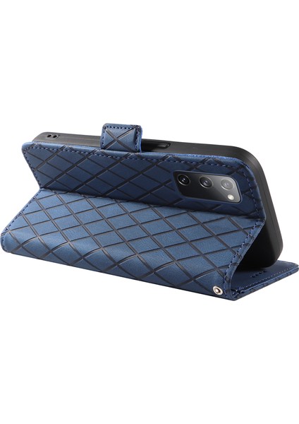 Samsung Galaxy S20 FE/S20 Fe 5G/S20 Fe 2022/S20 Lite Deri Kılıf Renklemli Rhombus Baskalı Stand Telefon Kapağı (Yurt Dışından) fırsatları
