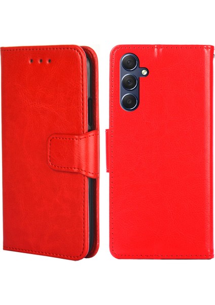 Samsung Galaxy M54 5G/F54 5g Telefon Kılıfı Dokulu Cüzdan Stand Güçlü Manyetik Kapatma Pu Deri Kapak (Yurt Dışından)