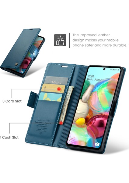 Samsung Galaxy A71 4g SM-A715 Pu Deri Stand Telefon Kılıfı Rfıd Engelleme Cüzdan Kapağı (Yurt Dışından) indirimleri