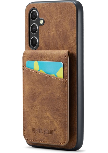 Samsung Galaxy A34 5g Pu Deri+Tpu Kabuk Rfıd Blowıng Kart Tutucu Kıckstand Telefon Kılıfı (Yurt Dışından)