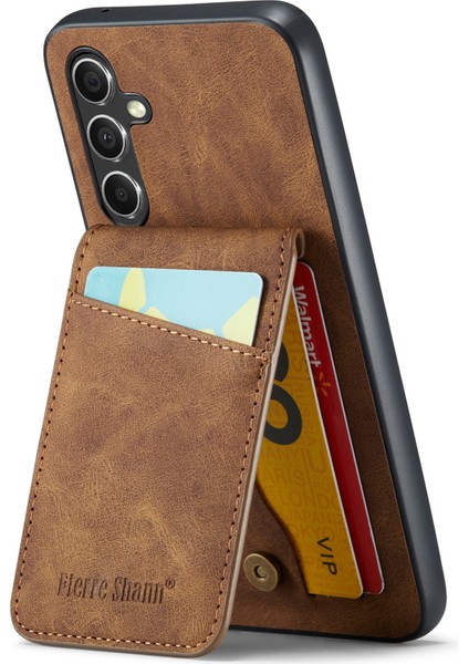 Samsung Galaxy A34 5g Pu Deri+Tpu Kabuk Rfıd Blowıng Kart Tutucu Kıckstand Telefon Kılıfı (Yurt Dışından) fiyatları