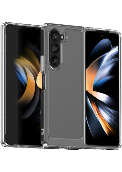 Samsung Galaxy Z Fold5 5g Cep Telefonu Geri Kapak Tpu+Akrilik Net Koruyucu Şok Geçirmez Kılıf (Yurt Dışından)