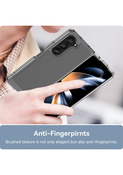 Samsung Galaxy Z Fold5 5g Cep Telefonu Geri Kapak Tpu+Akrilik Net Koruyucu Şok Geçirmez Kılıf (Yurt Dışından)