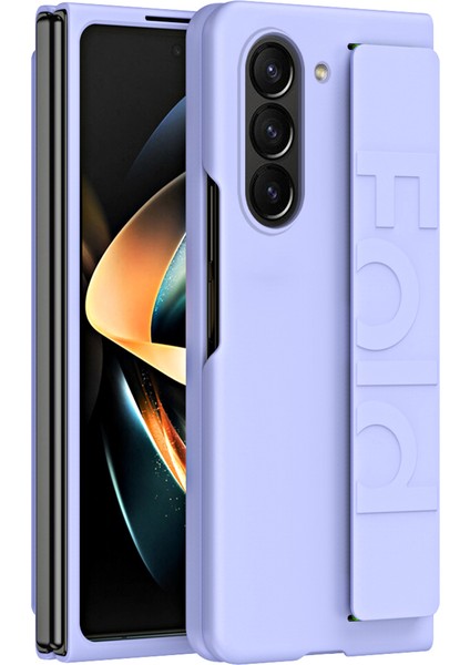 Samsung Galaxy Z Fold5 5g Bilek Kayışı Telefon Kılıfı, Kıvrık Önleyici Kauçuklu Pc Telefon Kapağı (Yurt Dışından)
