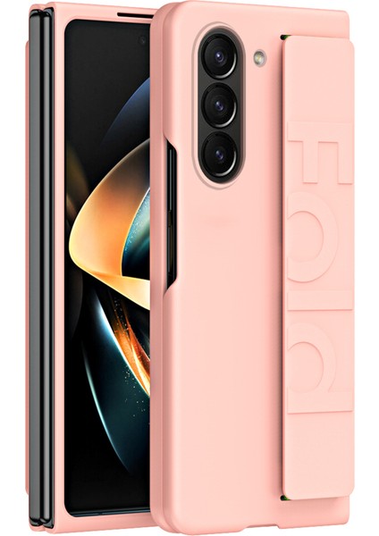 Samsung Galaxy Z Fold5 5g Bilek Kayışı Telefon Kılıfı, Kıvrık Önleyici Kauçuklu Pc Telefon Kapağı (Yurt Dışından)