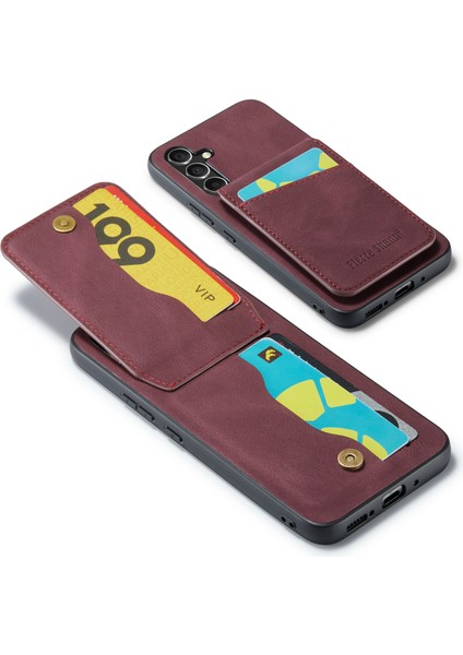 Samsung Galaxy A34 5g Pu Deri+Tpu Kabuk Rfıd Blowıng Kart Tutucu Kıckstand Telefon Kılıfı (Yurt Dışından) fırsatları