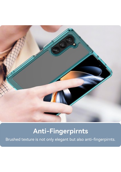 Samsung Galaxy Z Fold5 5g Cep Telefonu Geri Kapak Tpu+Akrilik Net Koruyucu Şok Geçirmez Kılıf (Yurt Dışından)