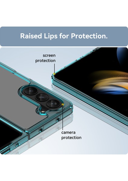 Samsung Galaxy Z Fold5 5g Cep Telefonu Geri Kapak Tpu+Akrilik Net Koruyucu Şok Geçirmez Kılıf (Yurt Dışından)