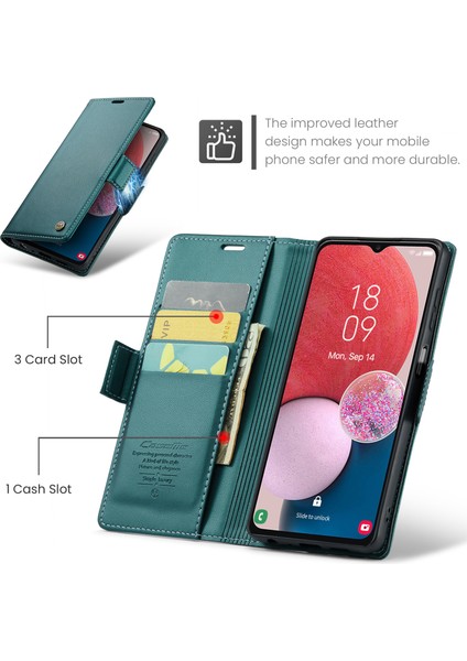 Samsung Galaxy A13 4G/5G/A04S 4G/A04 4G/M13 5g Cüzdan Kılıfı Rfıd Engelleme Deri Stand Telefon Kapağı (Yurt Dışından)