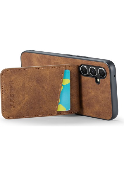 Samsung Galaxy A34 5g Pu Deri+Tpu Kabuk Rfıd Blowıng Kart Tutucu Kıckstand Telefon Kılıfı (Yurt Dışından) modelleri
