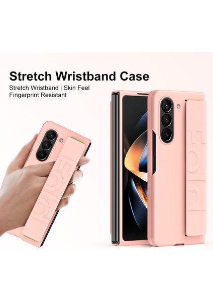 Samsung Galaxy Z Fold5 5g Bilek Kayışı Telefon Kılıfı, Kıvrık Önleyici Kauçuklu Pc Telefon Kapağı (Yurt Dışından)