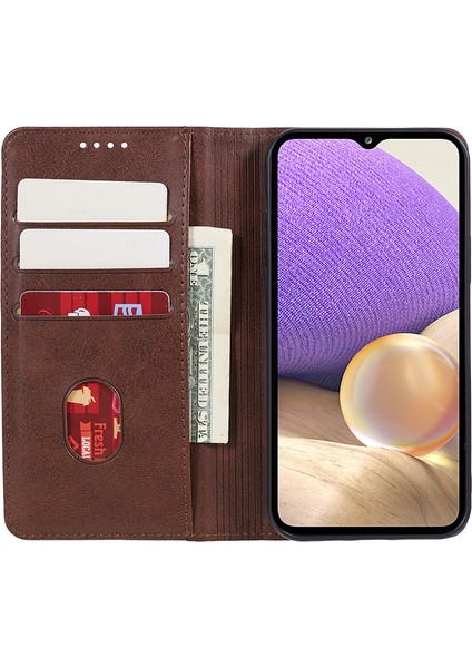 Samsung Galaxy A34 5g Etkiye Dayanıklı Pu Deri Deri Telefon Kasası Buzağı Doku Cüzdan Kapağı Stand (Yurt Dışından) fırsatları