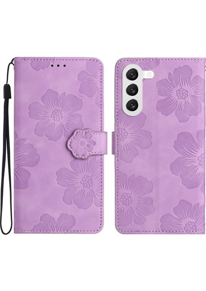 Samsung Galaxy S23 Plus Çizgi Anti-Cratch Pu Deri Stand Telefon Kabuğu Cüzdan Kapak Kılıfı (Yurt Dışından)
