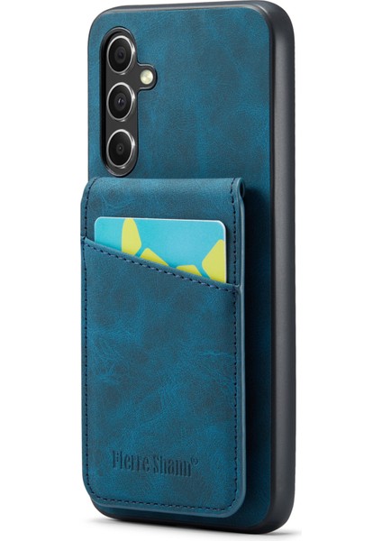 Samsung Galaxy A34 5g Pu Deri+Tpu Kabuk Rfıd Blowıng Kart Tutucu Kıckstand Telefon Kılıfı (Yurt Dışından)